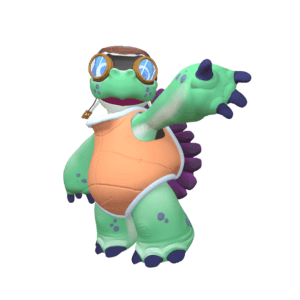 FlyingTortoise Waves Flying Tortoise Mascot waving